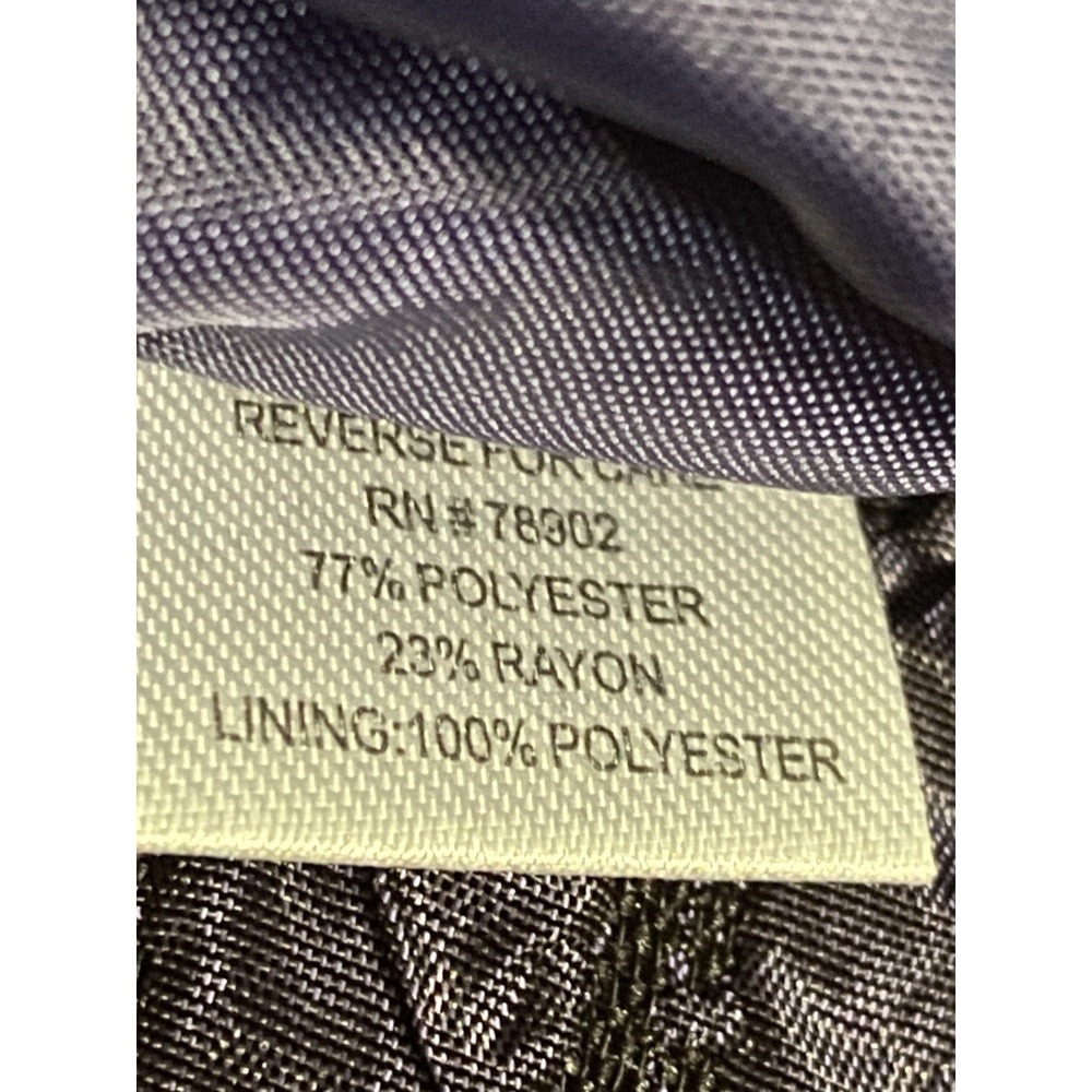 VTG 90s Erin London Blazer Jacket Sz 8 Zip Front Textured Crinkled Purple - Picture 5 of 6